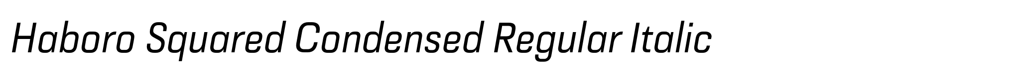 Haboro Squared Condensed Regular Italic image